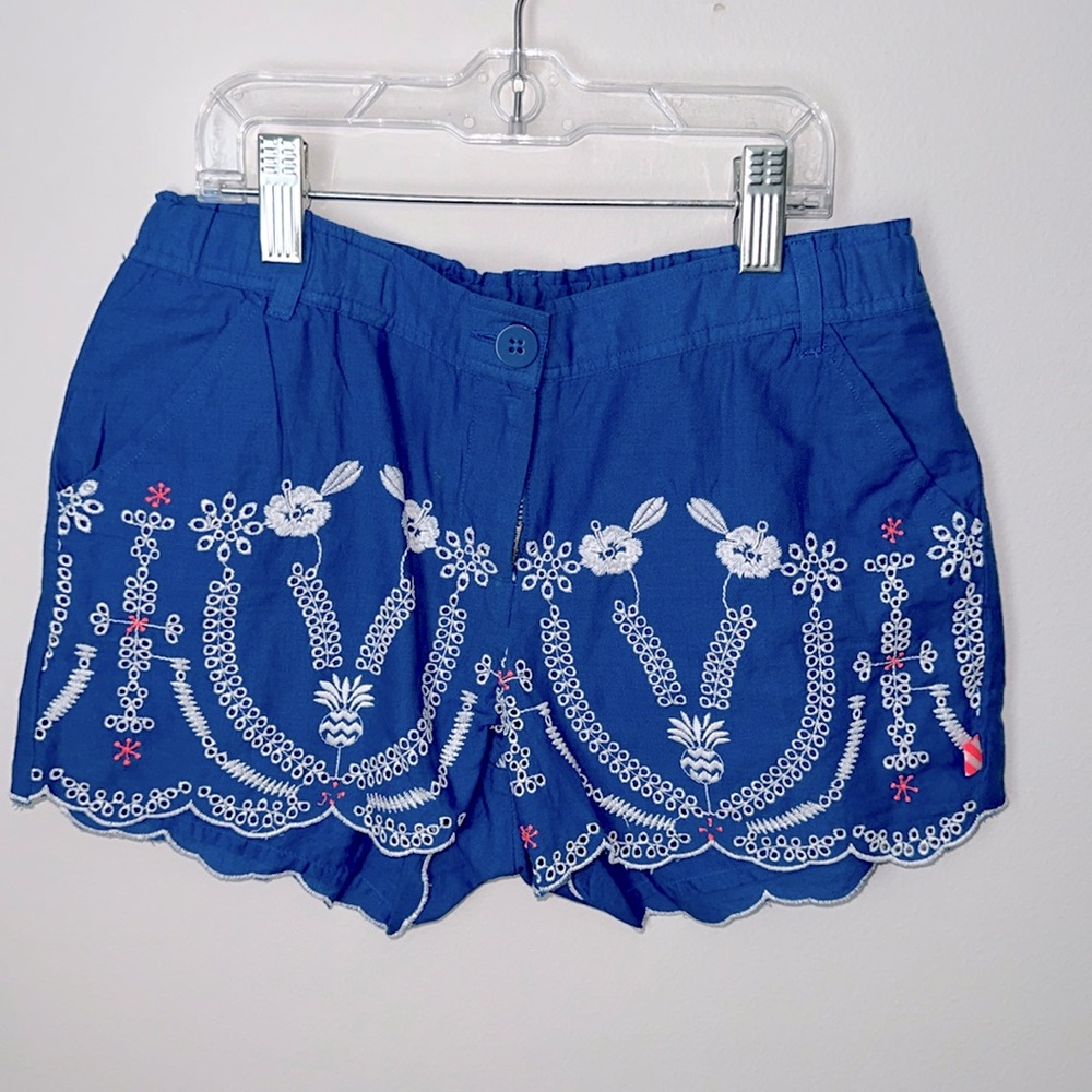 Billie blush blue embroidered shorts. Girls size 12
